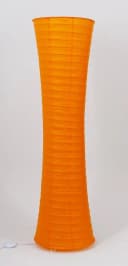 TRANGO LED Stehlampe Amsterdam Orange Reispapier Handmade Bild 3