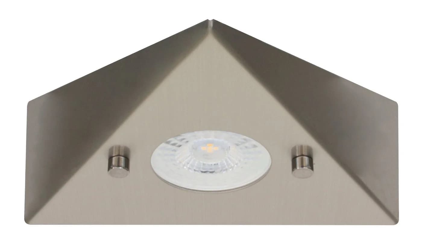 TRANGO LED Unterbauleuchte Edelstahl 3000K warmweiß