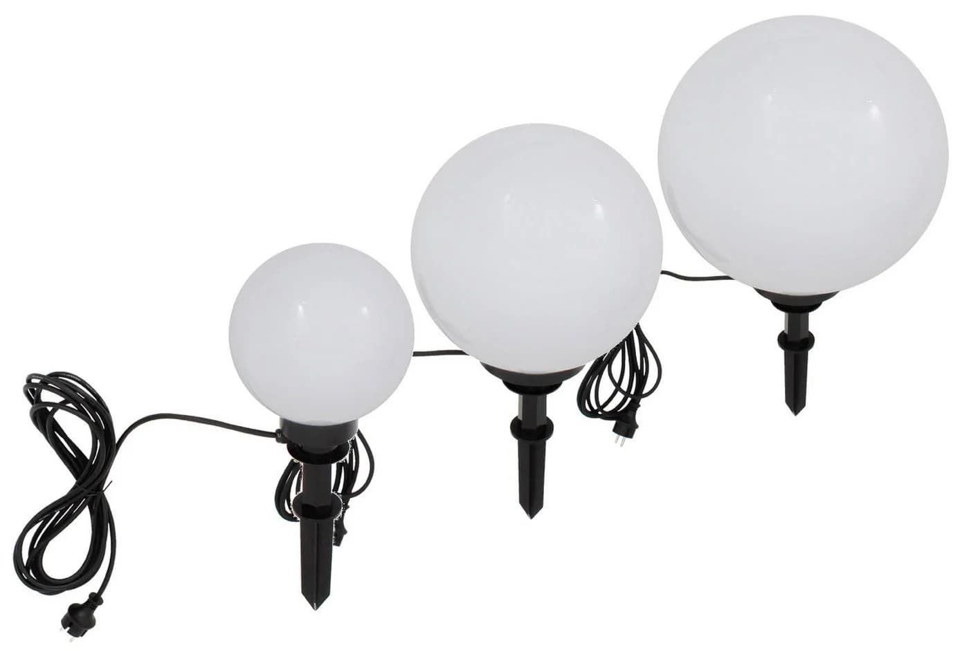 TRANGO LED Gartenkugel 20cm Weiß IP44 Gartenleuchte mit LED - Bild 3