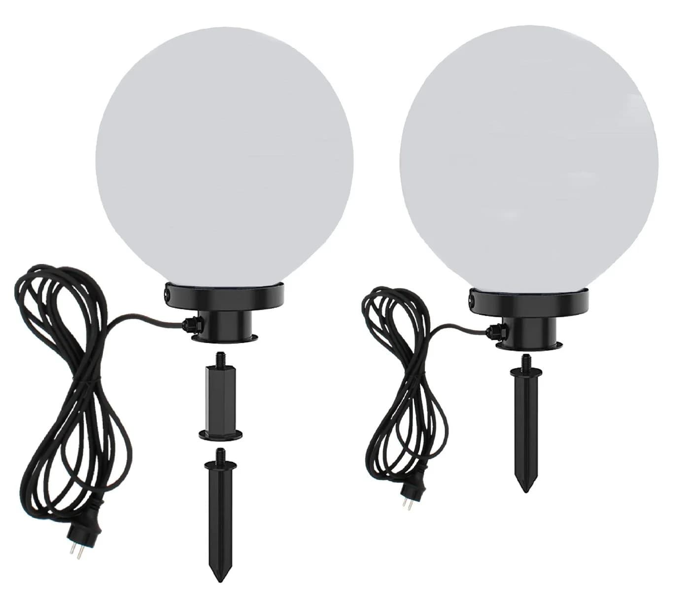 TRANGO LED Gartenkugel 20cm Weiß IP44 Gartenleuchte mit LED - Bild 4