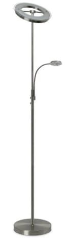 TRANGO LED Stehlampe Touchdimmer Satiniertes Glas Silber Bild 2
