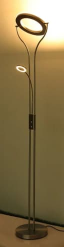TRANGO LED Stehlampe Touchdimmer Satiniertes Glas Silber Bild 3