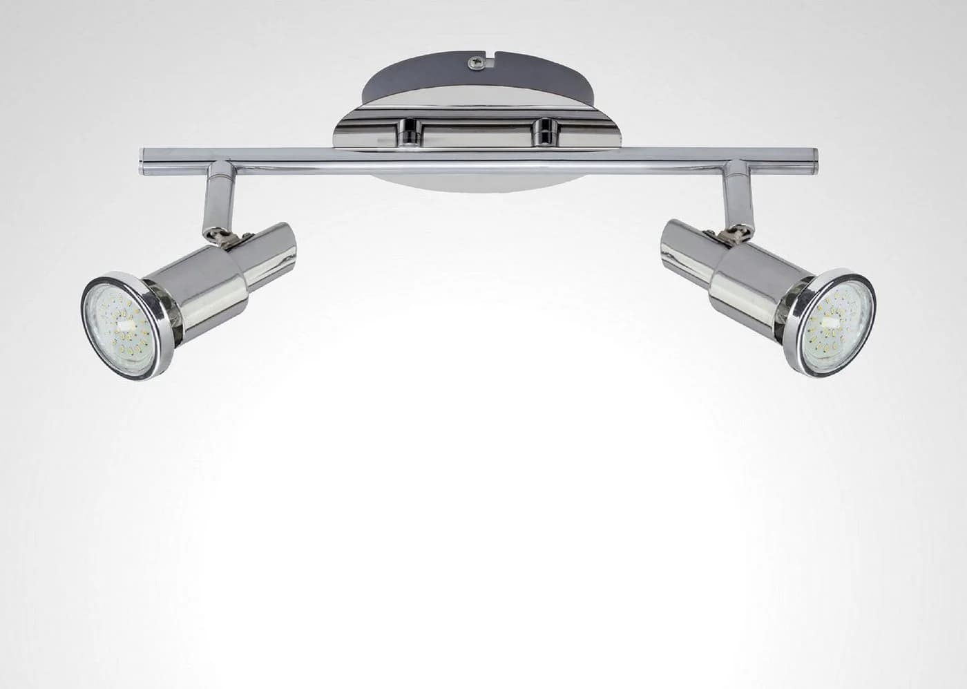 TRANGO LED Deckenspots OSCAR 2-flammig Chrom-Optik inkl. LED