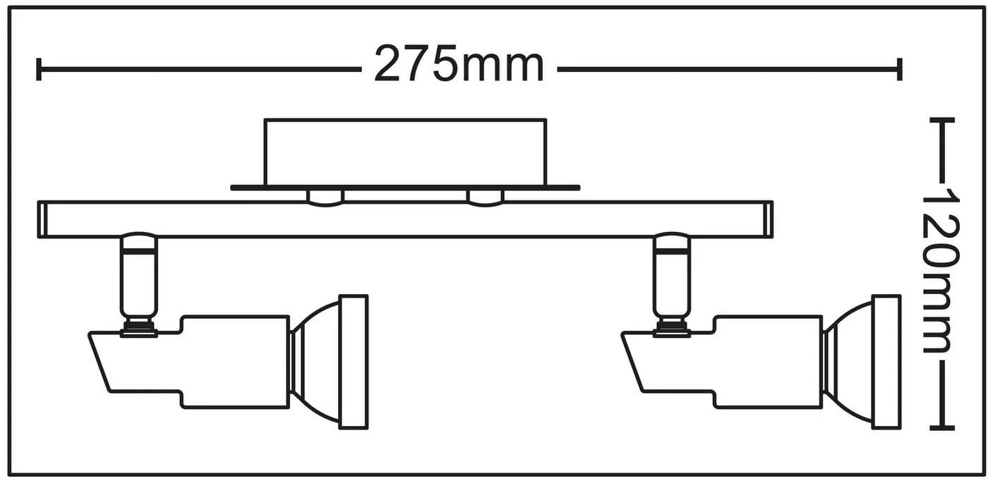 TRANGO LED Deckenspots OSCAR 2-flammig Chrom-Optik inkl. LED - Bild 3