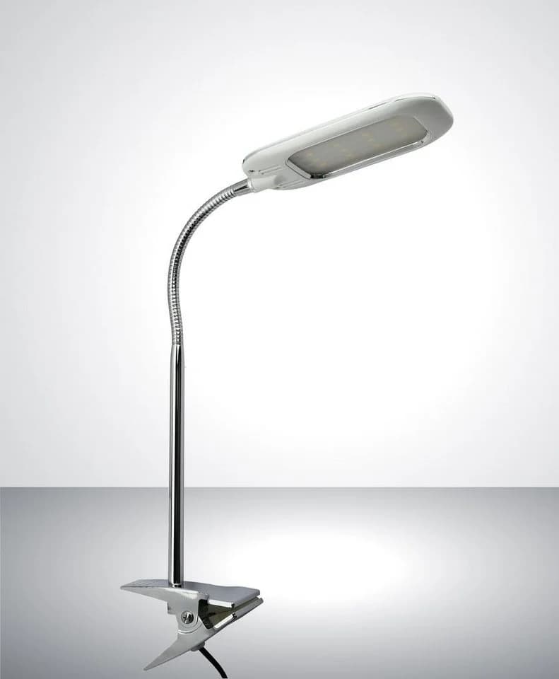TRANGO LED Klemmleuchte SUSI Chrom-Weiß Schreibtischlampe - Bild 2