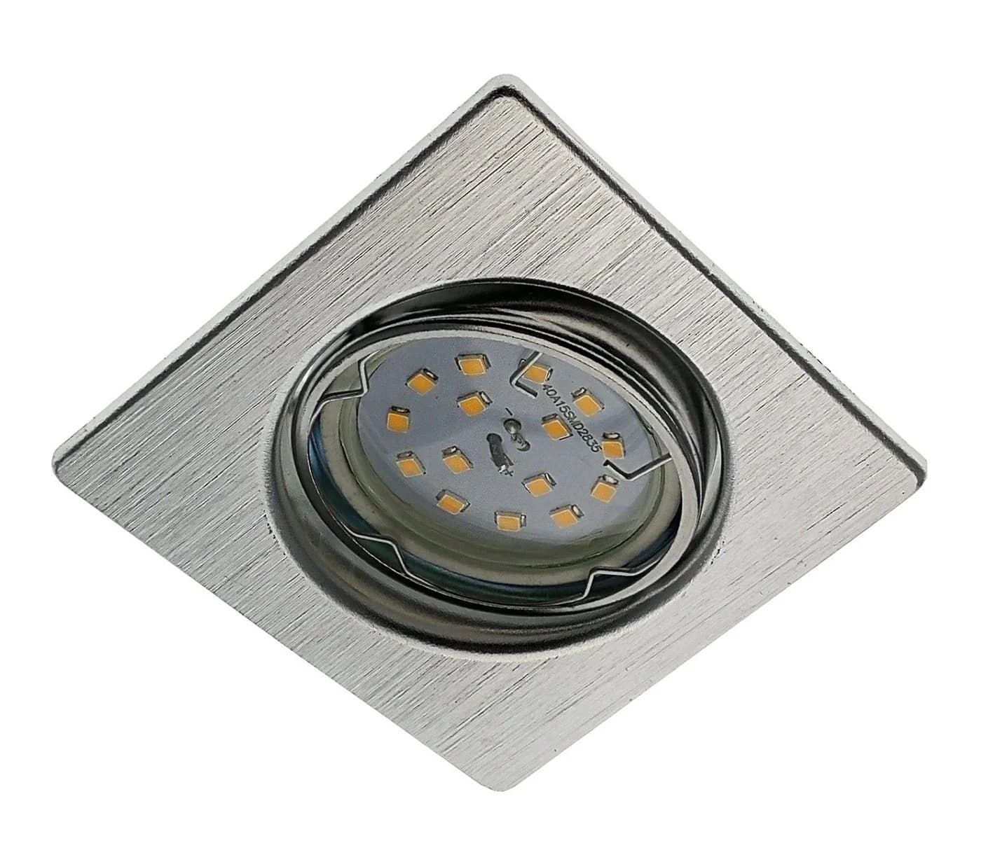 TRANGO LED Einbaustrahler 6er Set Aluminium gebürstet 3000K warmweiß dimmbar