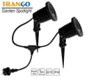 TRANGO LED Gartenstrahler 2-flammig IP65 Schwarz Aluminium Bild 2