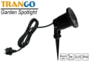 TRANGO LED Gartenstrahler IP65 Schwarz Alu-Druckguss mit GU10 LED Bild 1