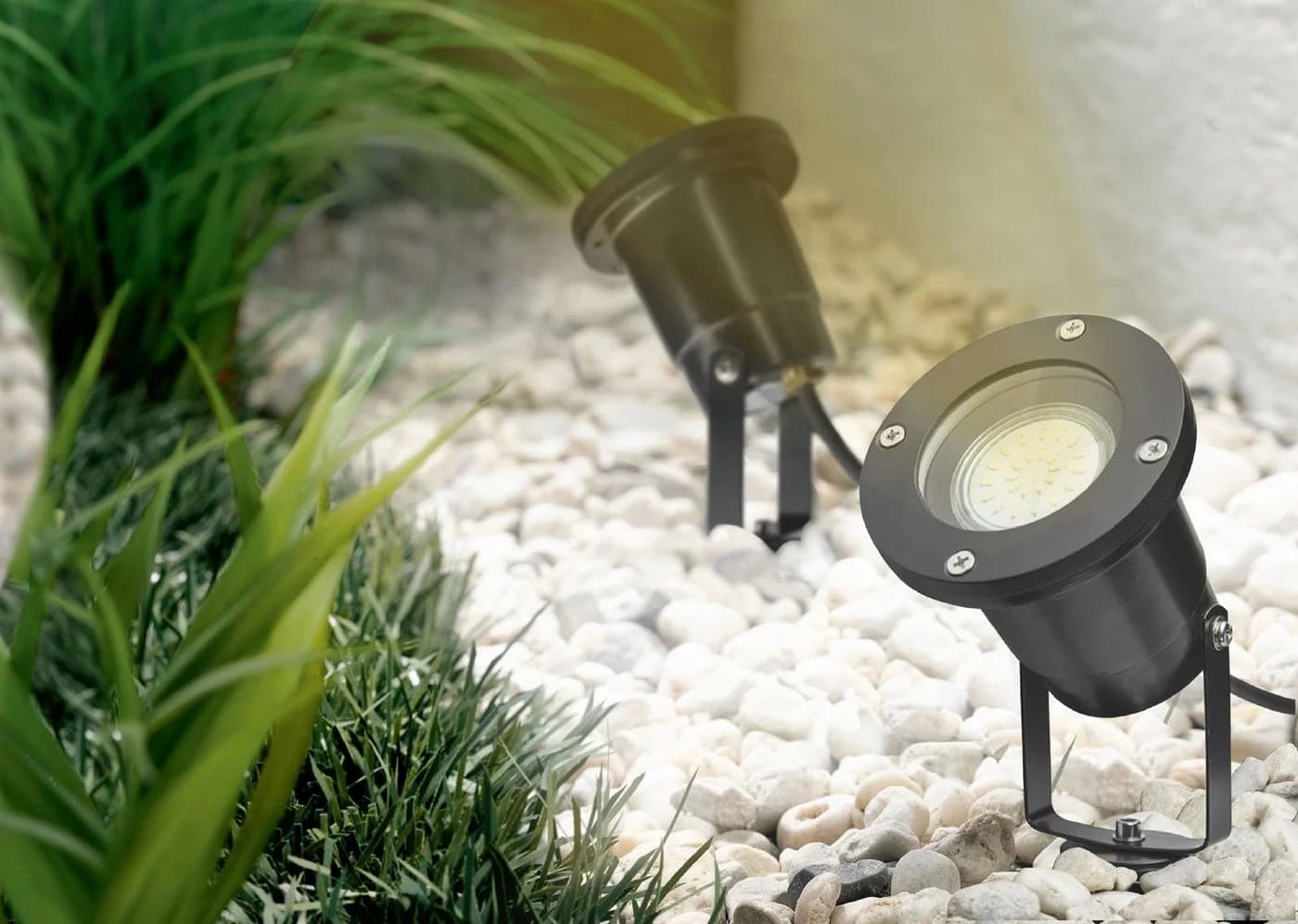TRANGO LED Gartenstrahler IP65 Schwarz Alu-Druckguss mit GU10 LED - Bild 2