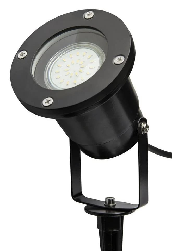 TRANGO LED Gartenstrahler IP65 Schwarz Alu-Druckguss mit GU10 LED - Bild 4