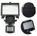 TRANGO LED Außen-Wandleuchte Bewegungsmelder Solar Strahler Bild 1
