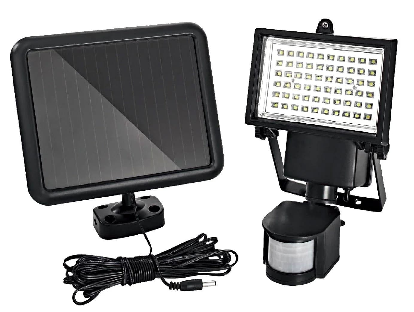 TRANGO LED Außen-Wandleuchte Bewegungsmelder Solar Strahler - Bild 2