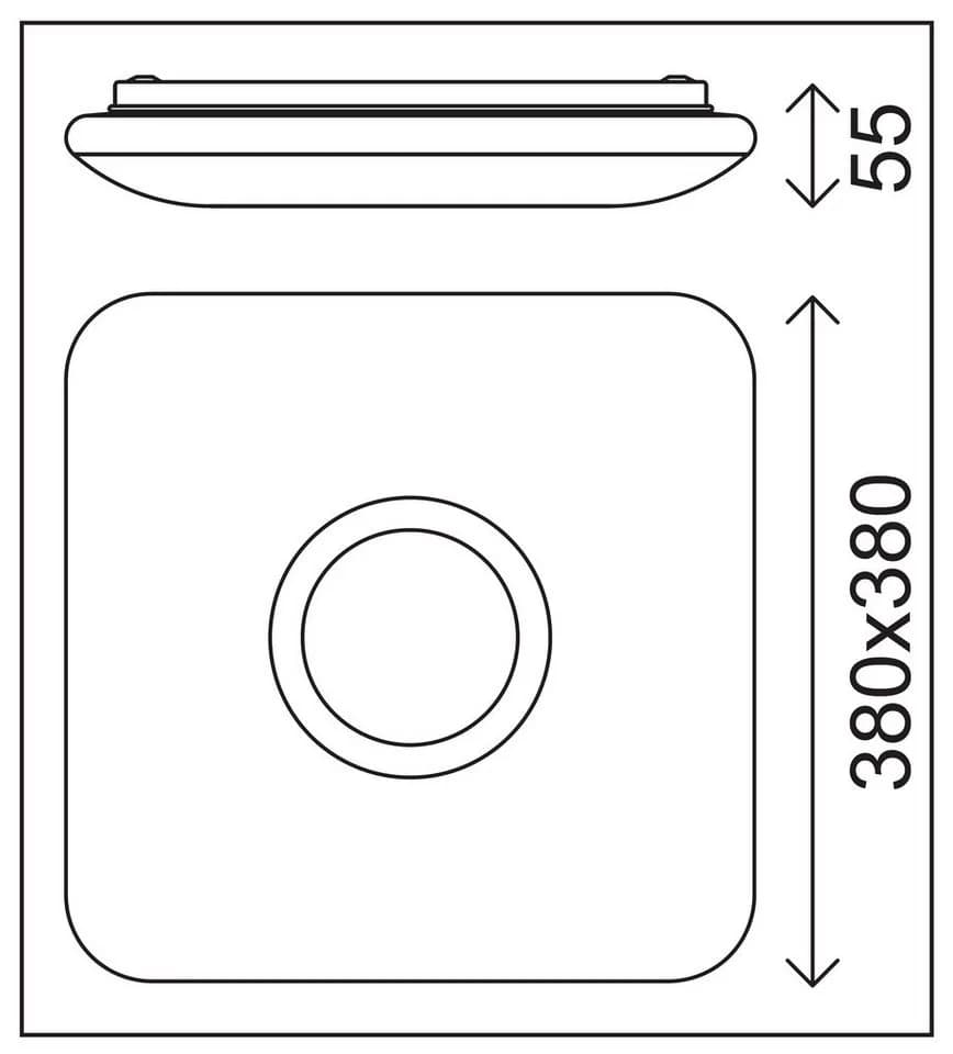 TRANGO LED Deckenleuchte mit App-Steuerung, CCT & RGB, Bluetooth-Lautsprecher