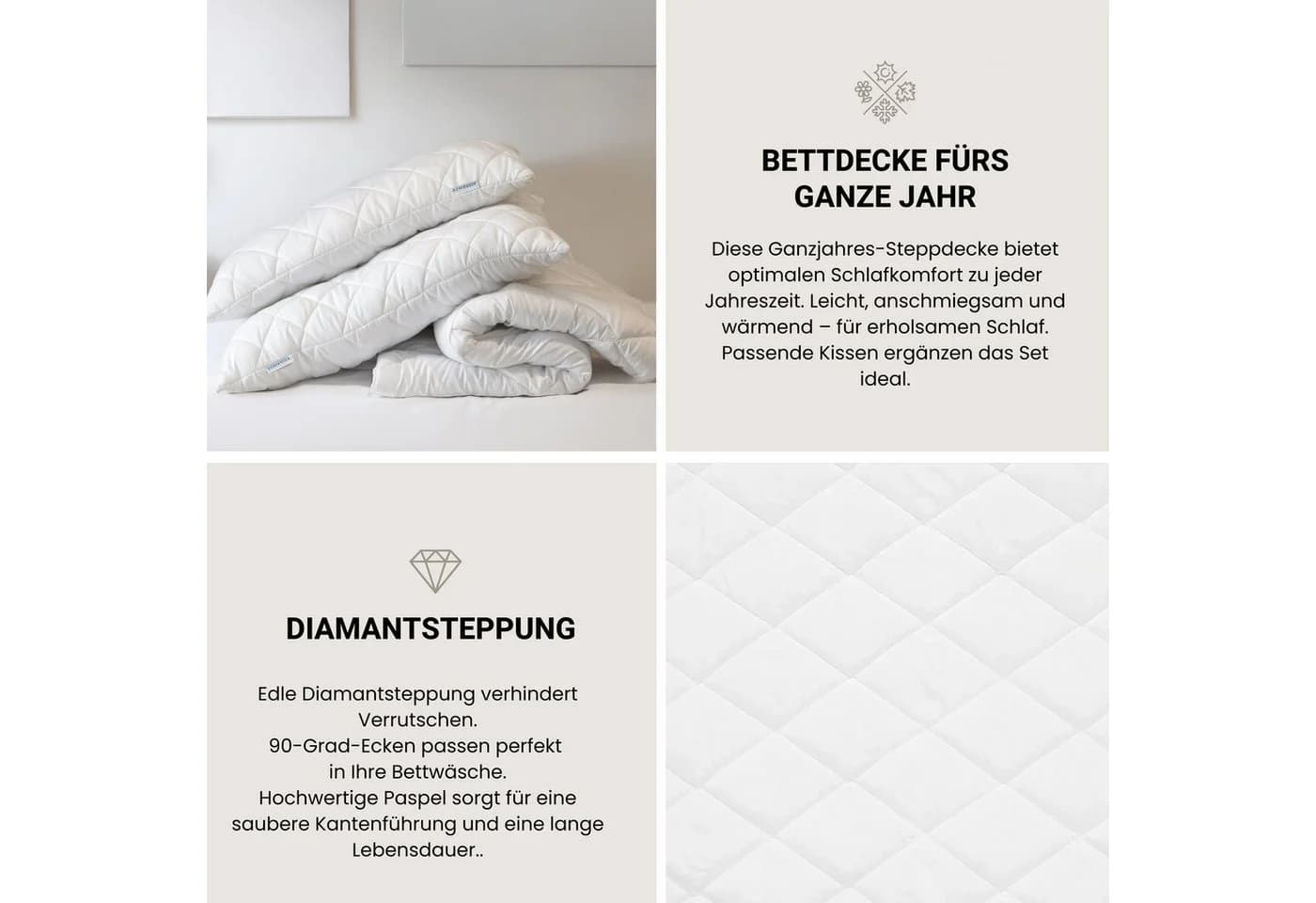 Schiesser Microfaserbettdecke Hygge Ganzjahressteppdecke Weiß - Bild 5