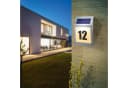 esotec LED Außen-Wandleuchte Solar Hausnummer STYLE 19,5x16,5cm DUO COLOR 5500K 2800K 102031, LED fest integriert, 2800K warmweiß, 5500K kaltweiß, Solarbetrieb, Edelstahloptik Bild 2