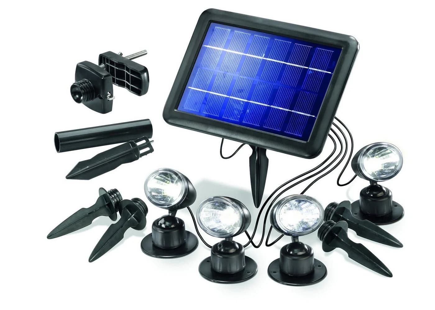 esotec LED Solarspot QUATTRO POWER 4er Set mit Solarmodul - Bild 2