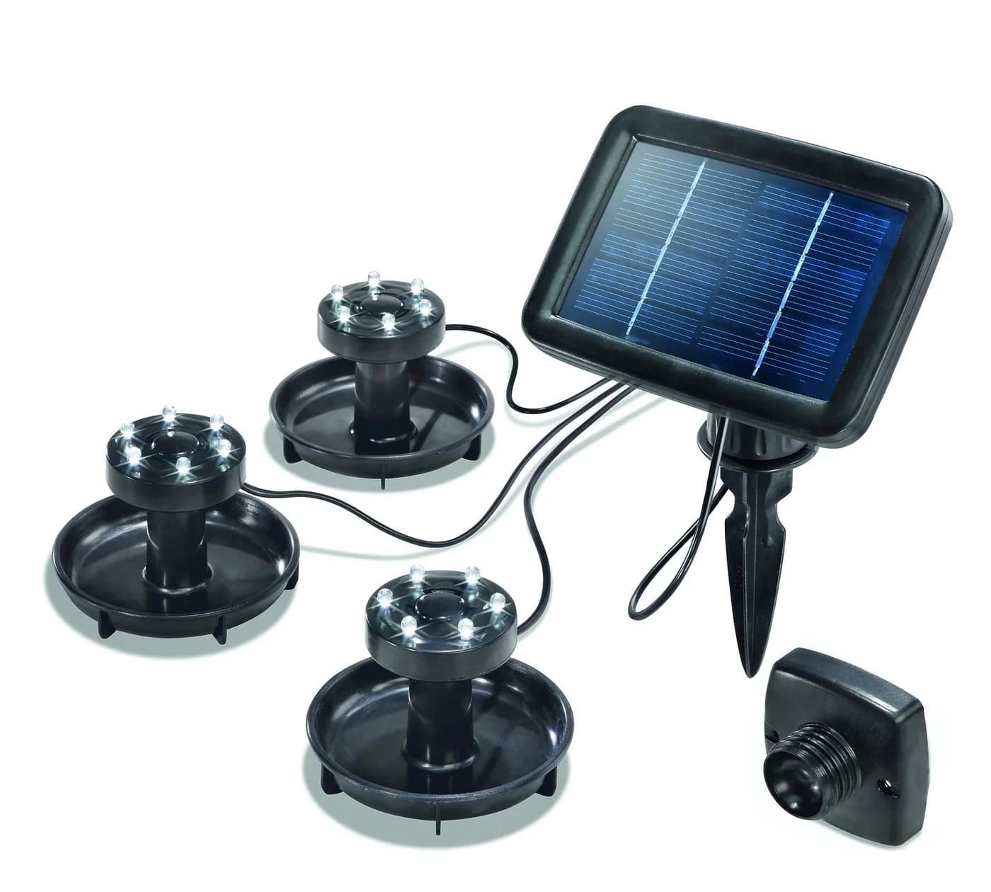 esotec LED Teichleuchte 3er Set Solar Unterwasserstrahler Schwarz - Bild 2