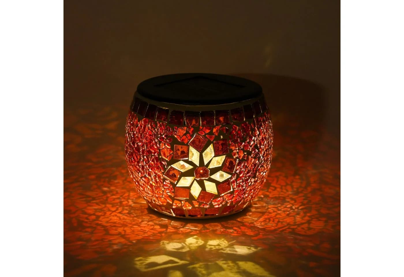 esotec Solarleuchte Mosaik BRILLIANT Warmweiß Glas Keramik - Bild 3