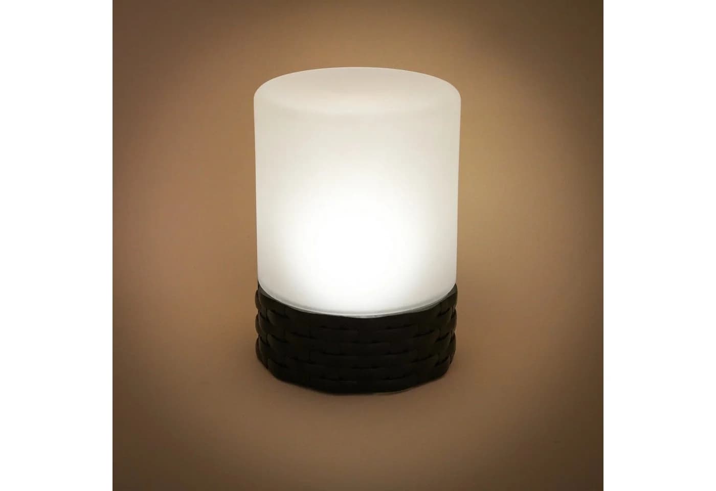esotec LED Außen-Tischleuchte Solar Echtglas Rattan Style - Bild 3