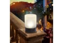 esotec LED Außen-Tischleuchte Solar Echtglas Rattan Style Bild 5
