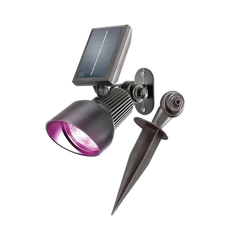 esotec LED Gartenstrahler Solarstrahler Schwarz RGB