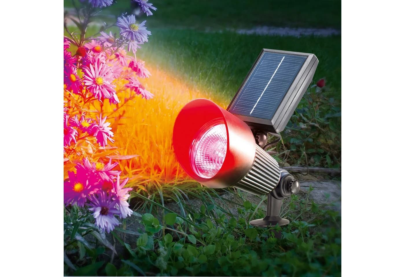 esotec LED Gartenstrahler Solarstrahler Schwarz RGB - Bild 2