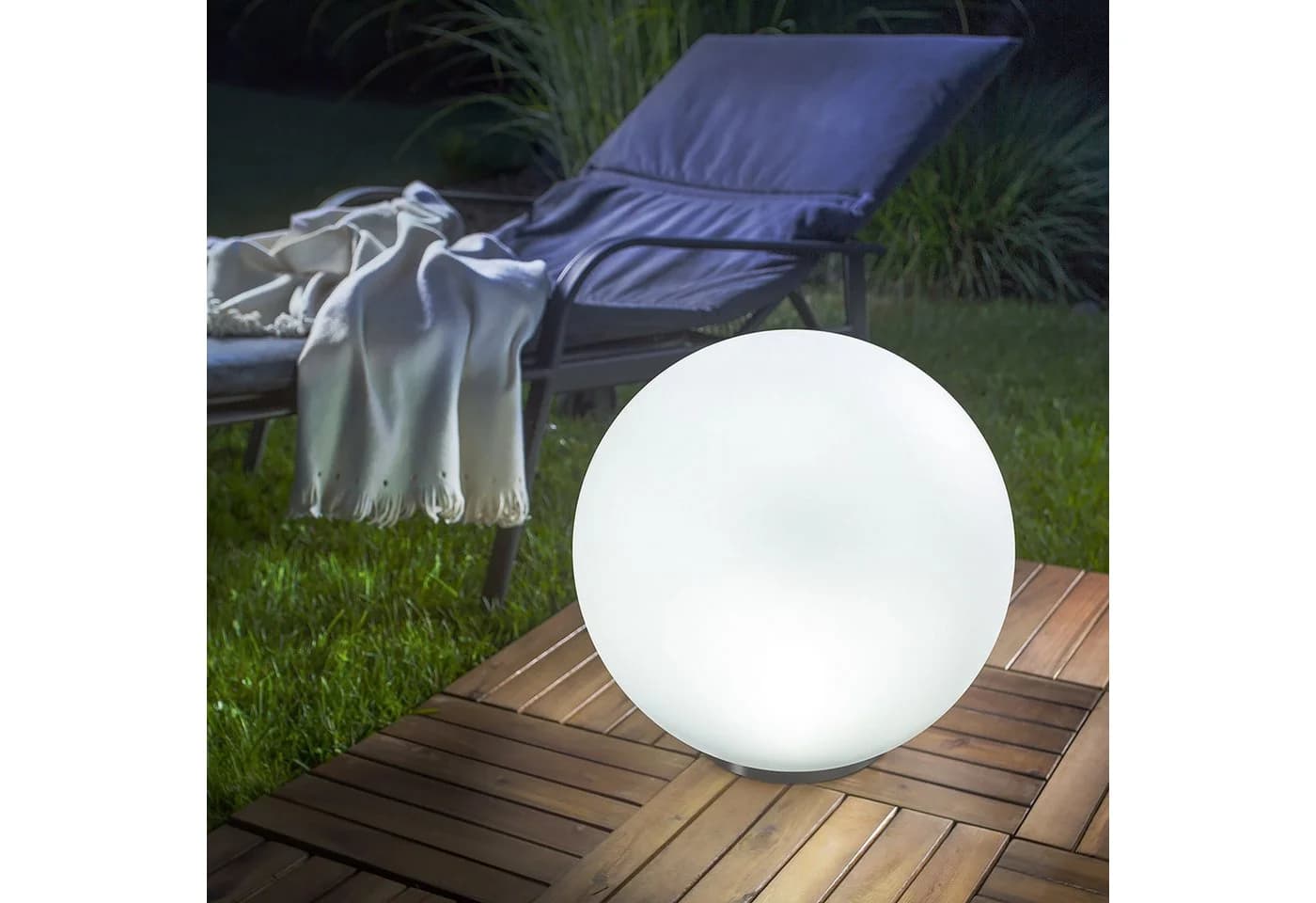 esotec LED Solarkugel 40cm Multicolor Acryl Solarbetrieb - Bild 2