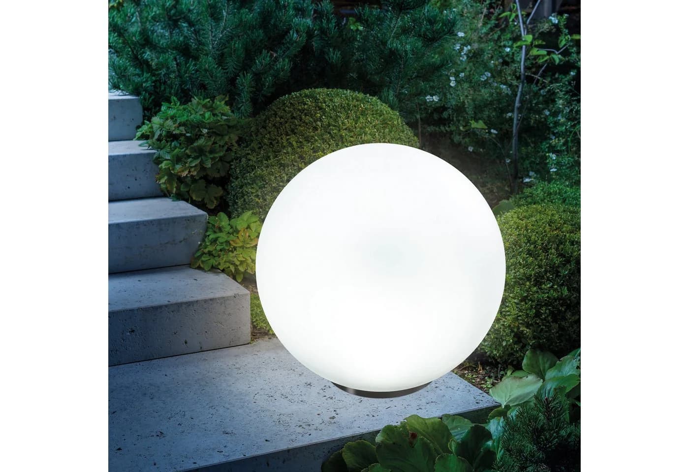 esotec LED Gartenleuchte Solarkugel 50cm 7 Farben Weiß - Bild 2