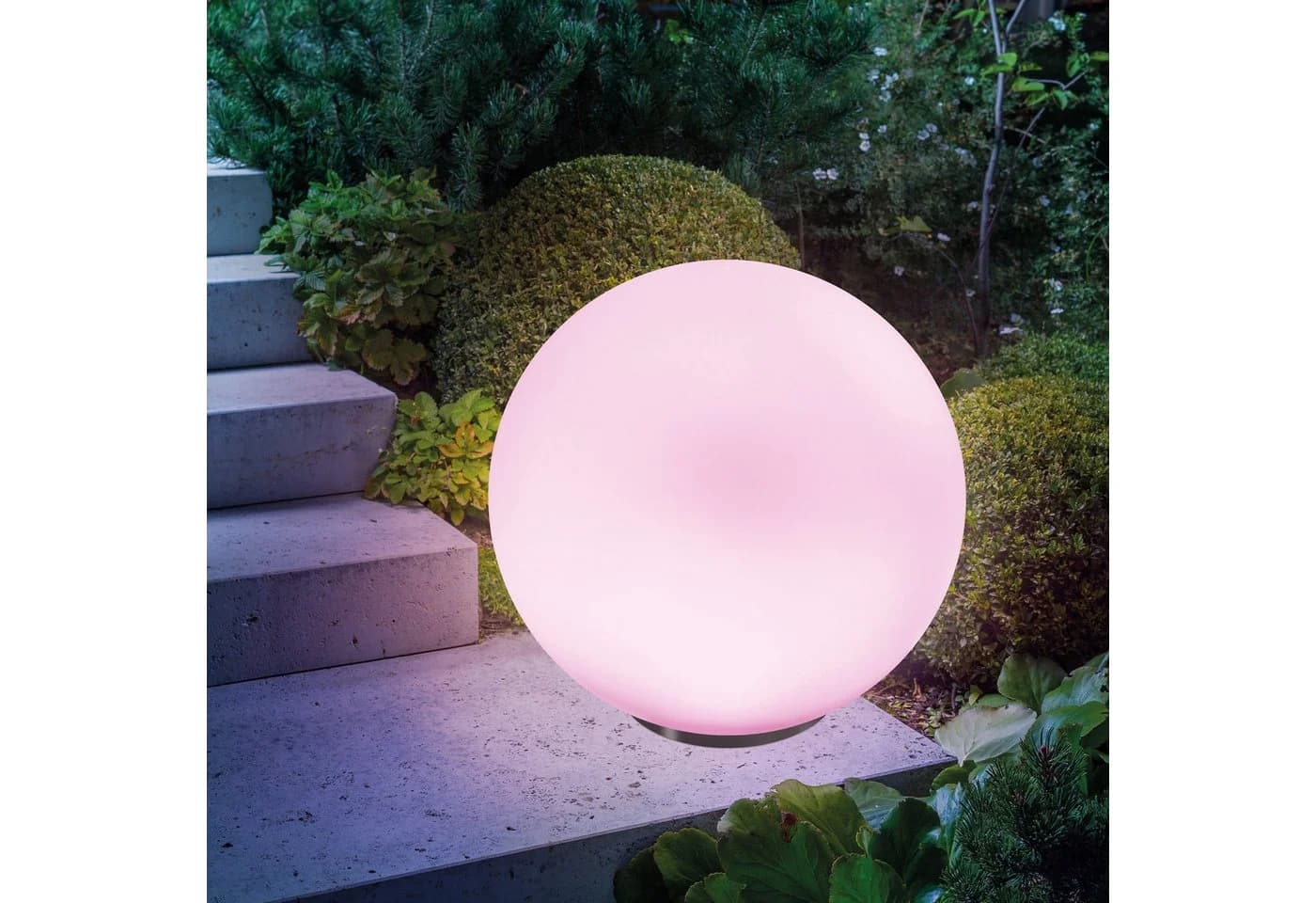 esotec LED Gartenleuchte Solarkugel 50cm 7 Farben Weiß - Bild 5