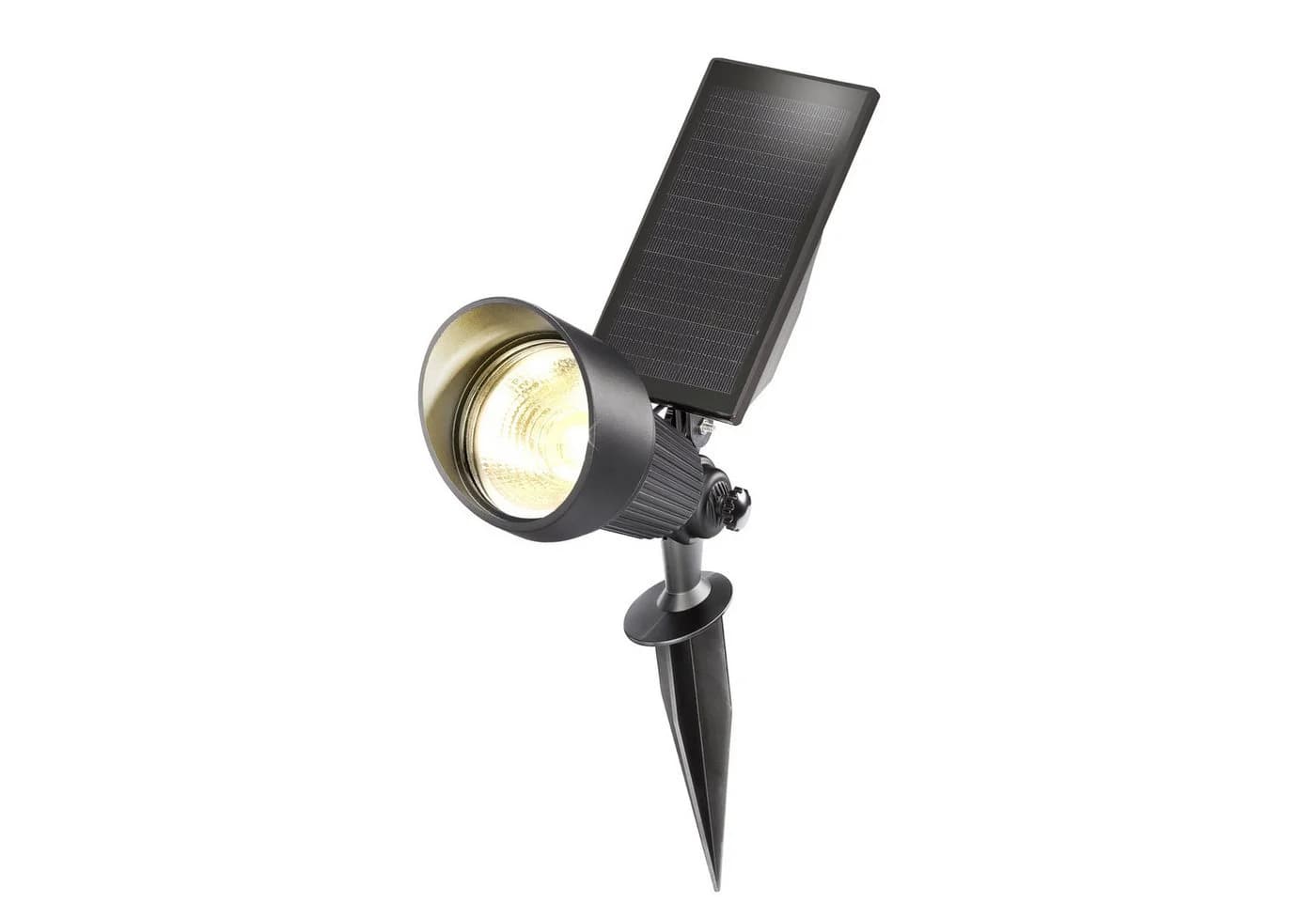 esotec LED Gartenstrahler Solarspot Super Spot DUO COLOR Schwarz Aluminium