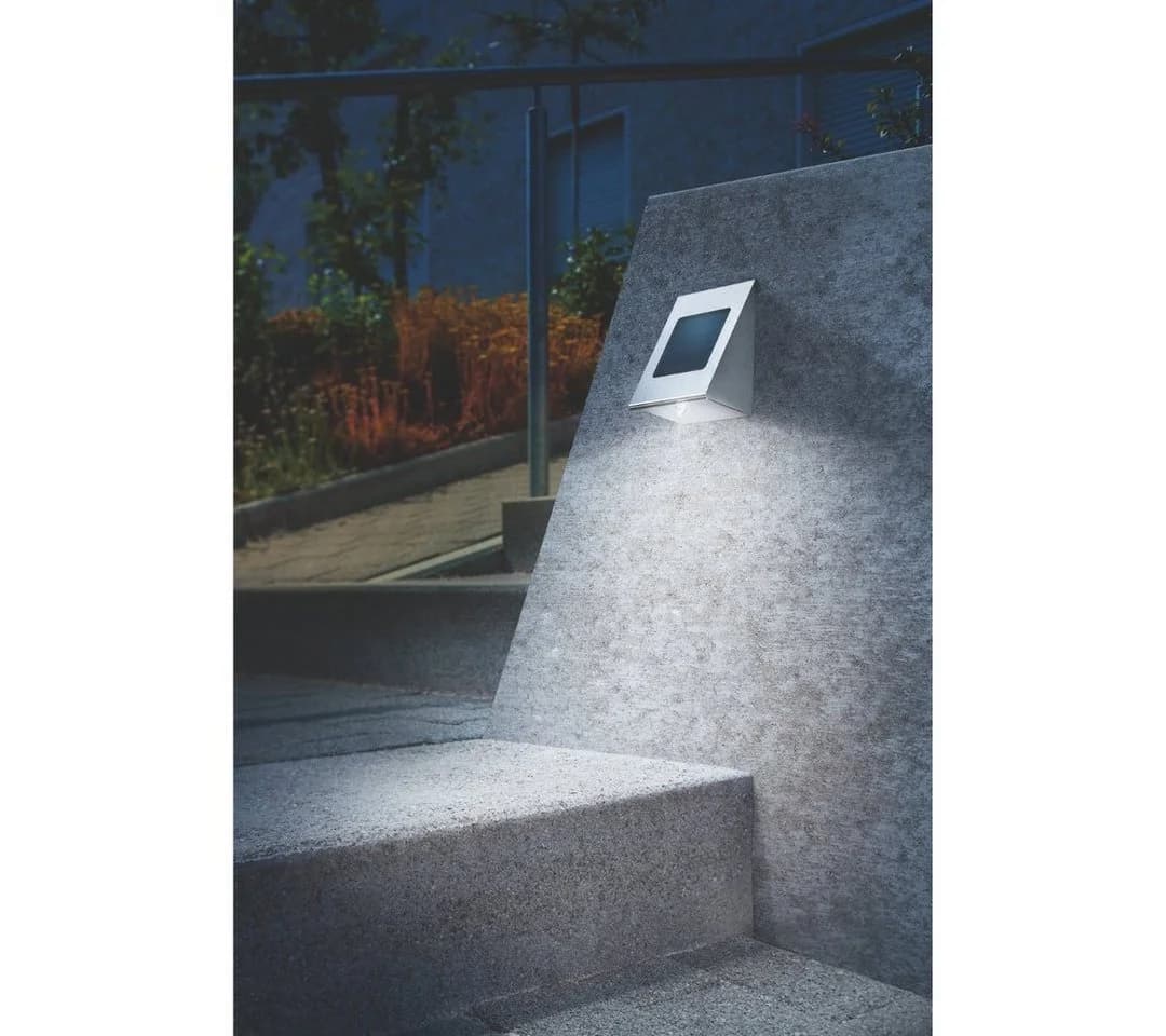esotec Solar Wandleuchte Außen Metall 3000K/6500K umschaltbar