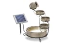 esotec Gartenbrunnen Solar Kaskadenbrunnen Pisa Keramik LED-Licht Bild 1