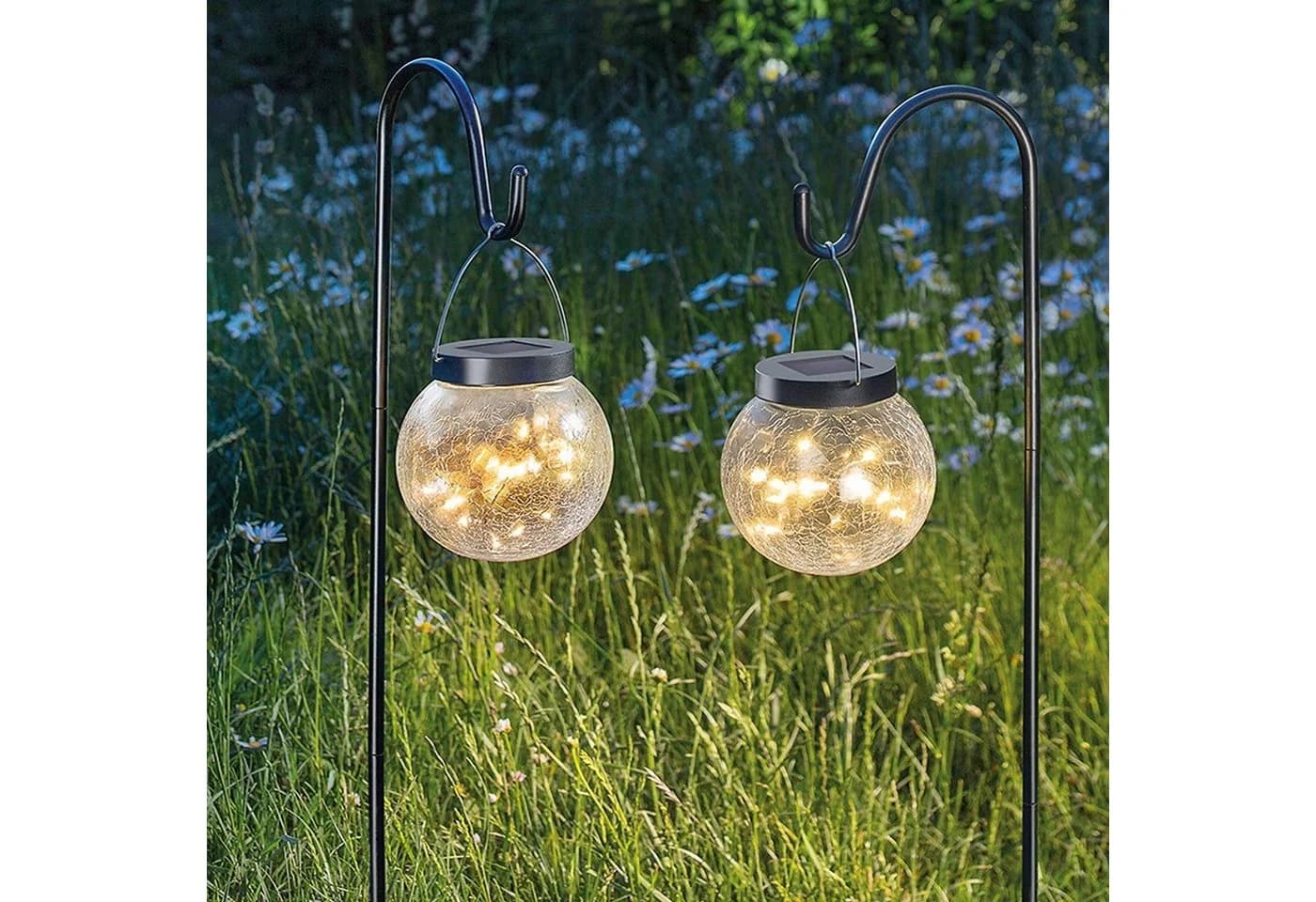 esotec Gartenstecker 2er Set Solarleuchten Smart Globe Bruchglas - Bild 3