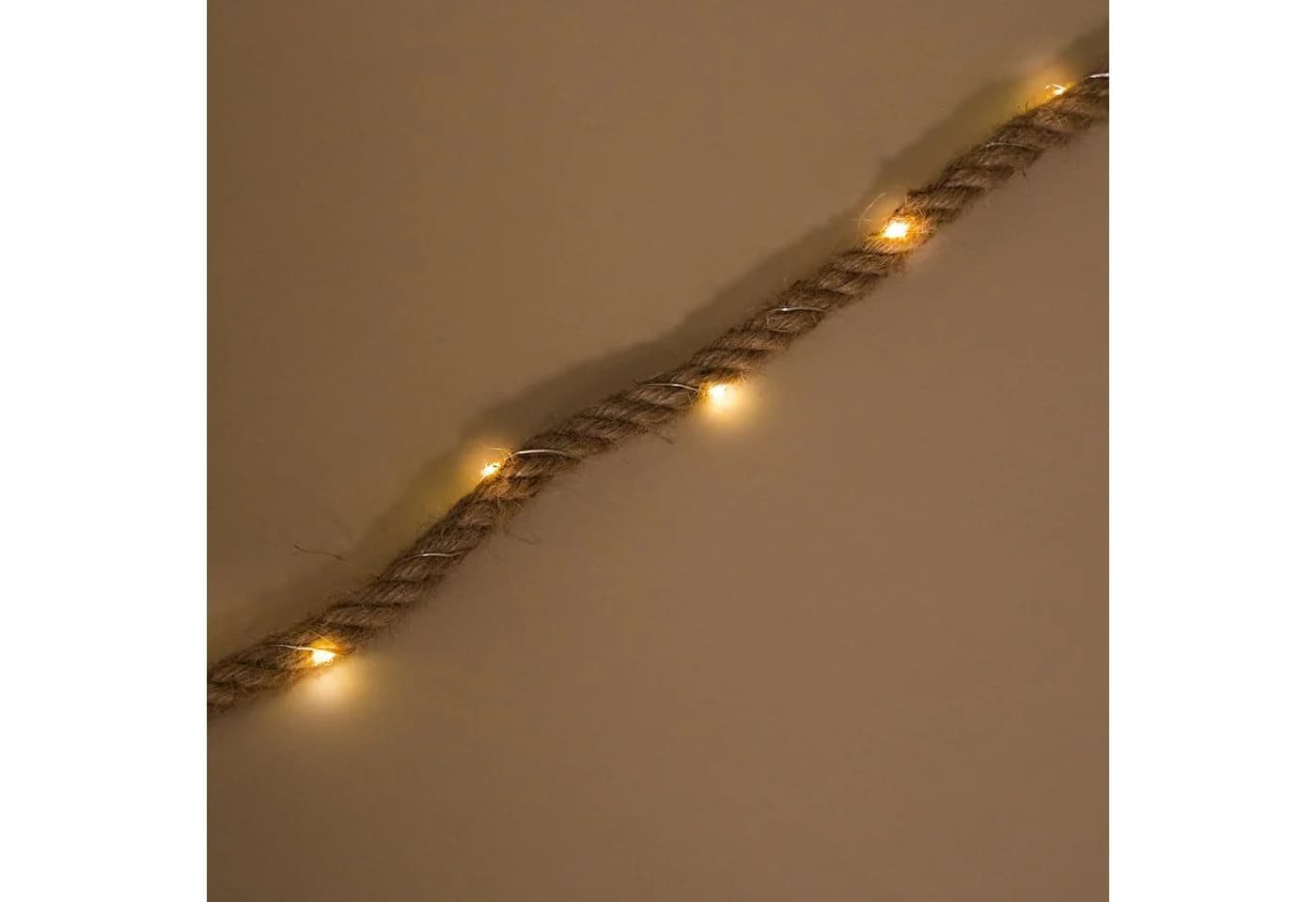 esotec LED-Lichterkette Juteseil Solar 4,5m Warmweiß Außen - Bild 3