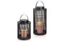 esotec Solar Laterne Sara 2er-Set LED Flackerlicht Schwarz Bild 1