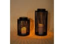 esotec Solar Laterne Sara 2er-Set LED Flackerlicht Schwarz Bild 3