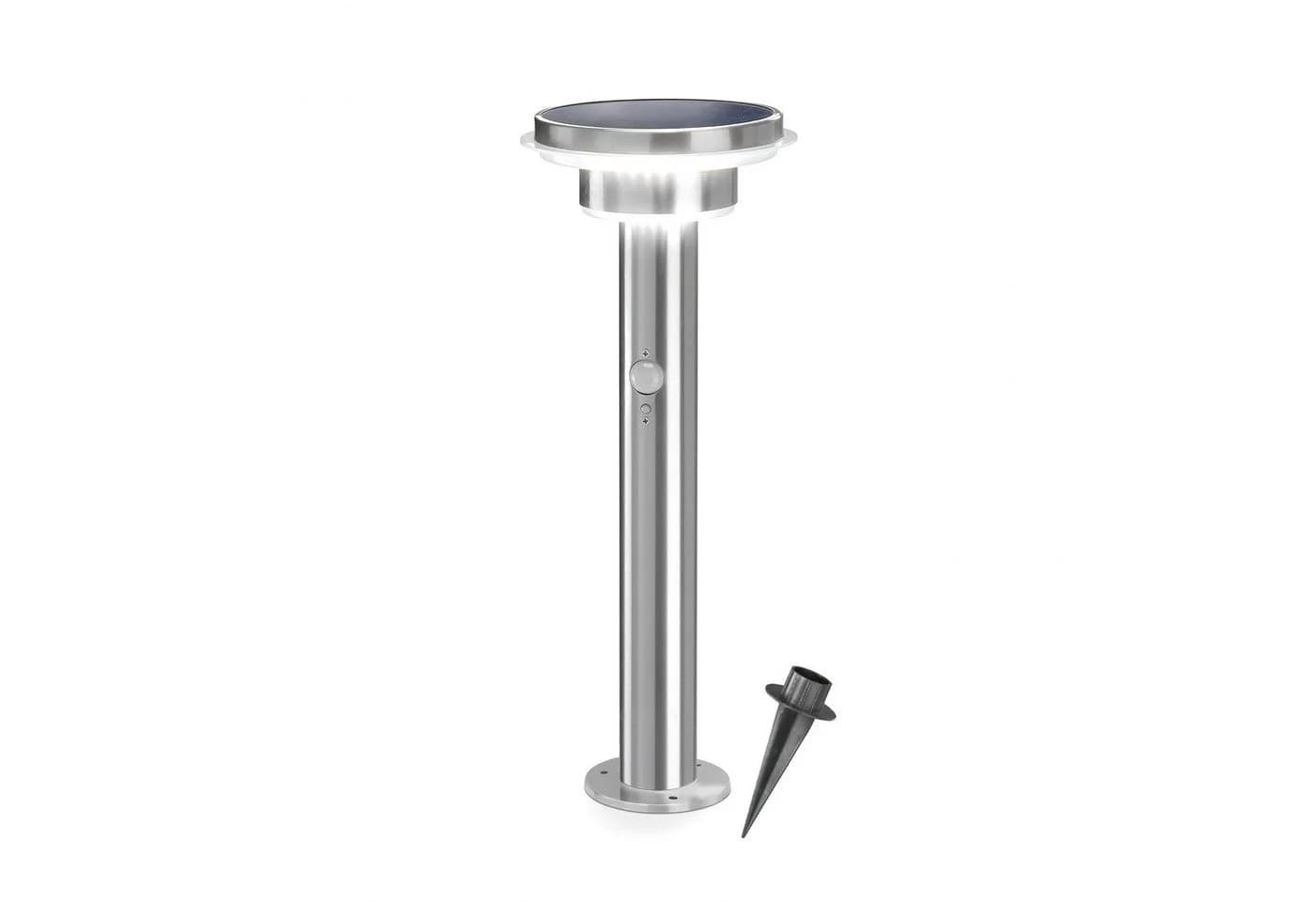 esotec LED Solarleuchte PIR Edelstahl Standleuchte Tini 45cm 40 LEDs Outdoor