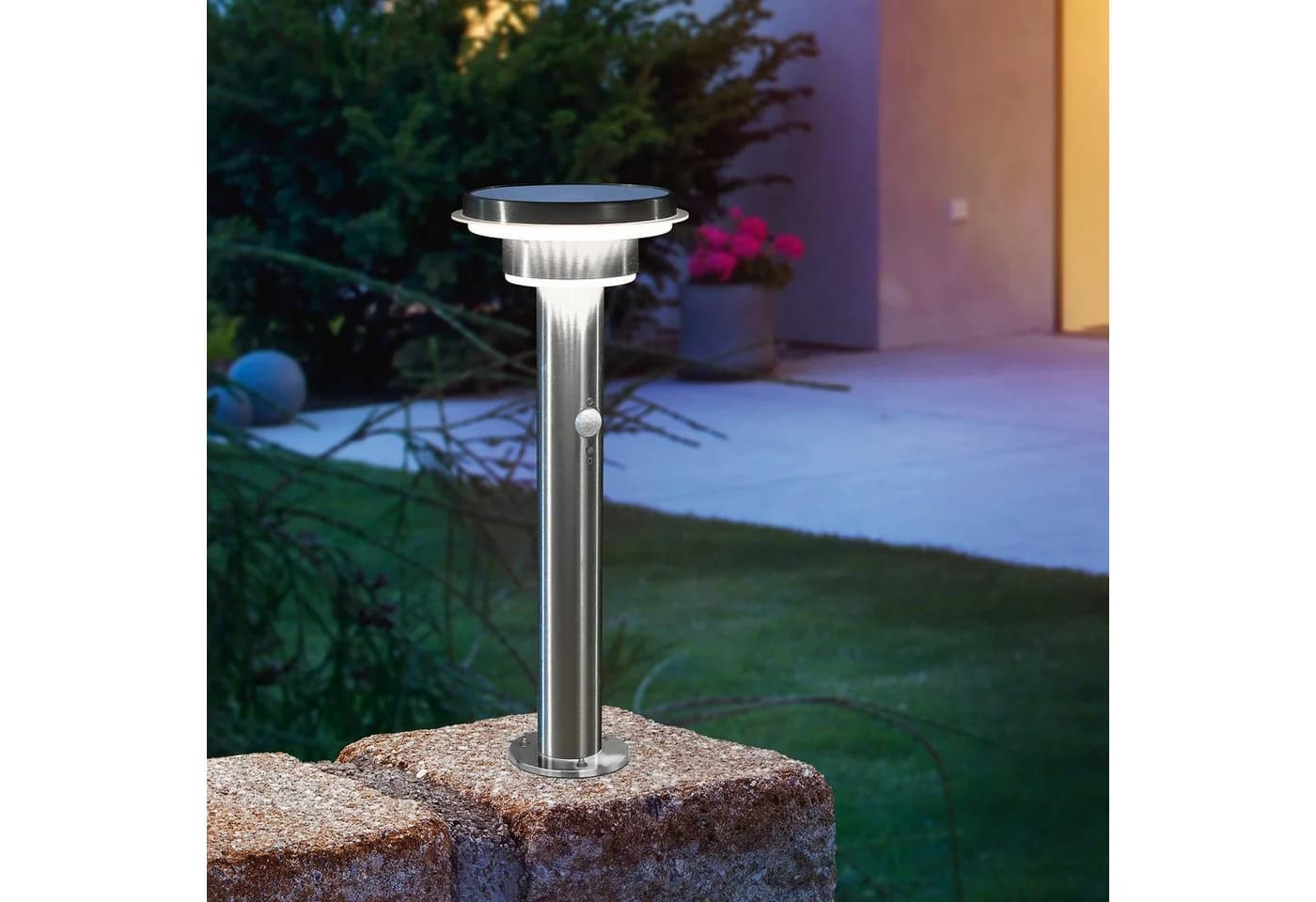 esotec LED Solarleuchte PIR Edelstahl Standleuchte Tini 45cm 40 LEDs Outdoor - Bild 2