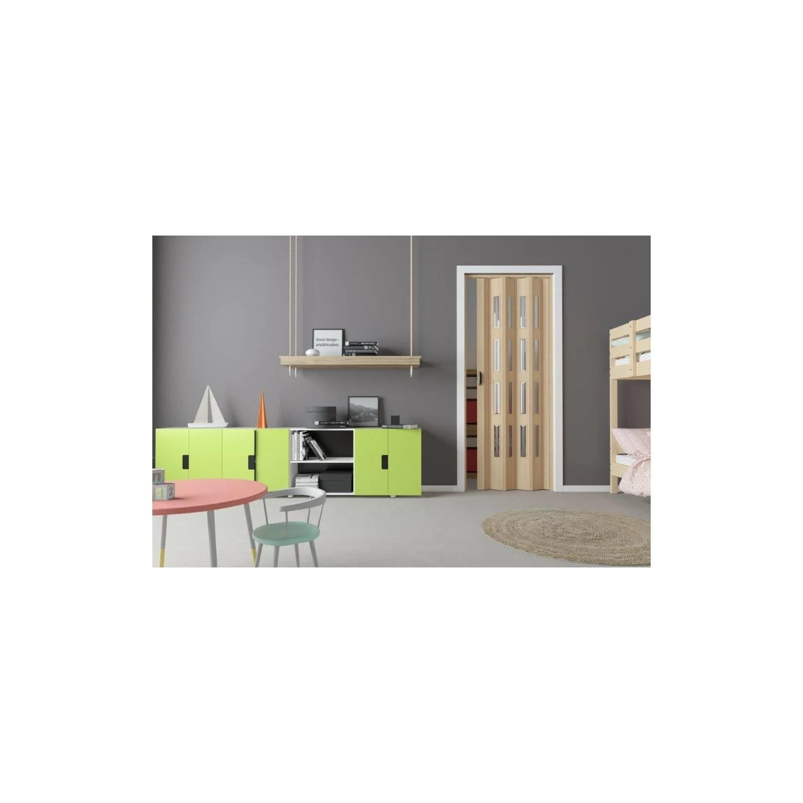 Forte/HME Luciana Kunststofffaltür Weiß 4 Fenster