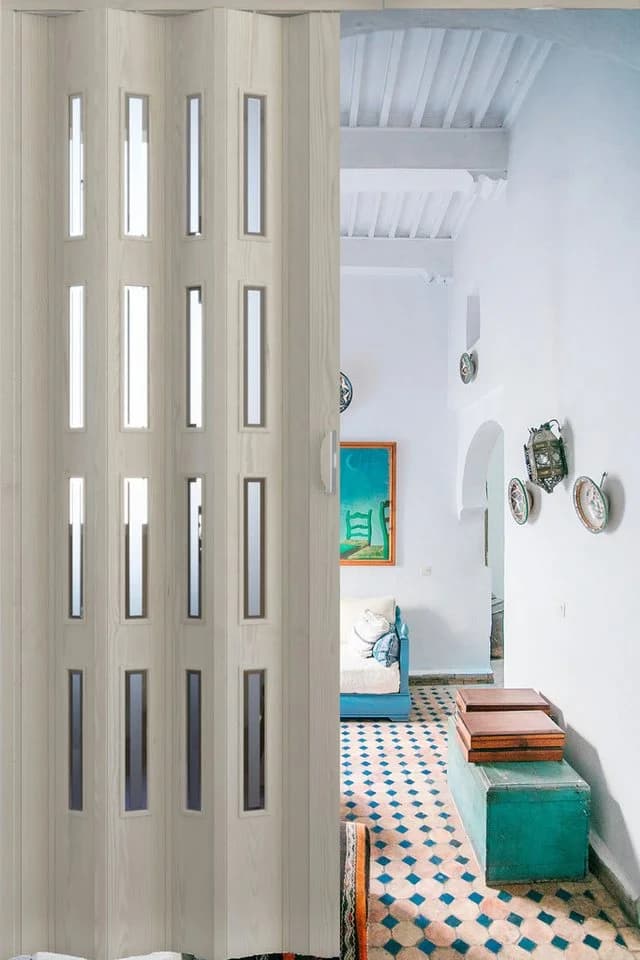 Forte/HME Luciana Kunststofffaltür Weiß 4 Fenster - Bild 5