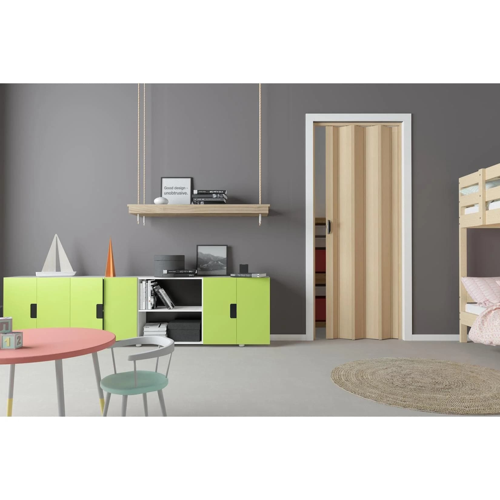 Forte/HME Luciana 3 D Buche hell ohne Fenster Kunststofffaltür