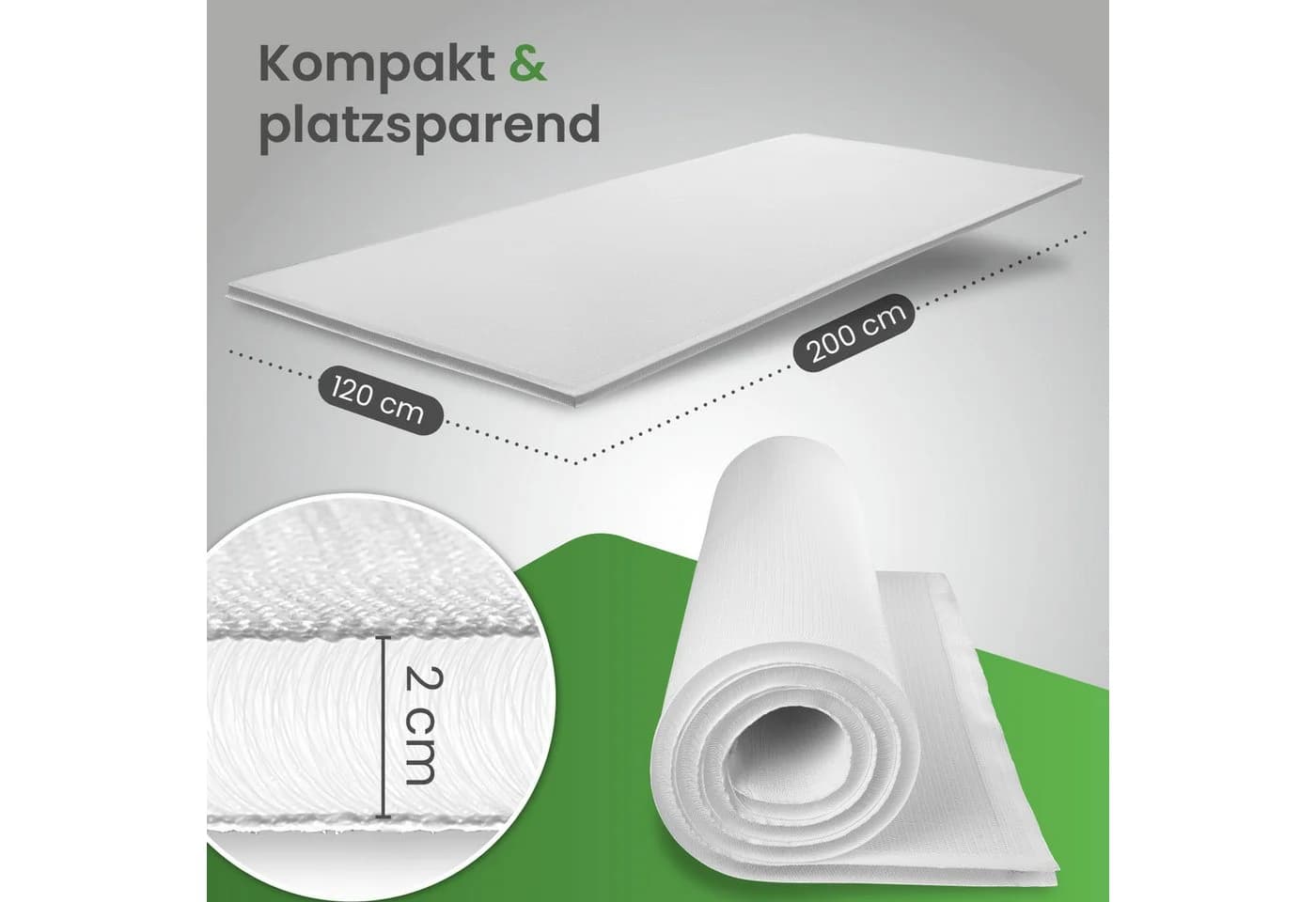 3D Abstandsgewebe Matratzenunterlage 2cm Belüftung 100x200cm - Bild 5