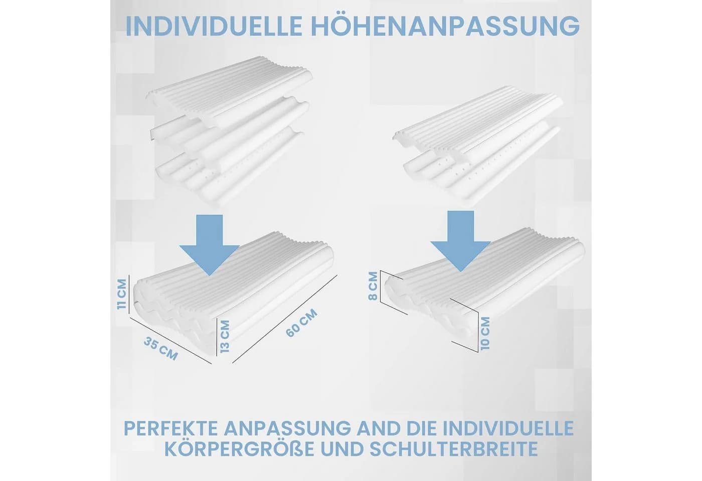 Bestschlaf Nackenstützkissen Premium Weiß Anatomische Form