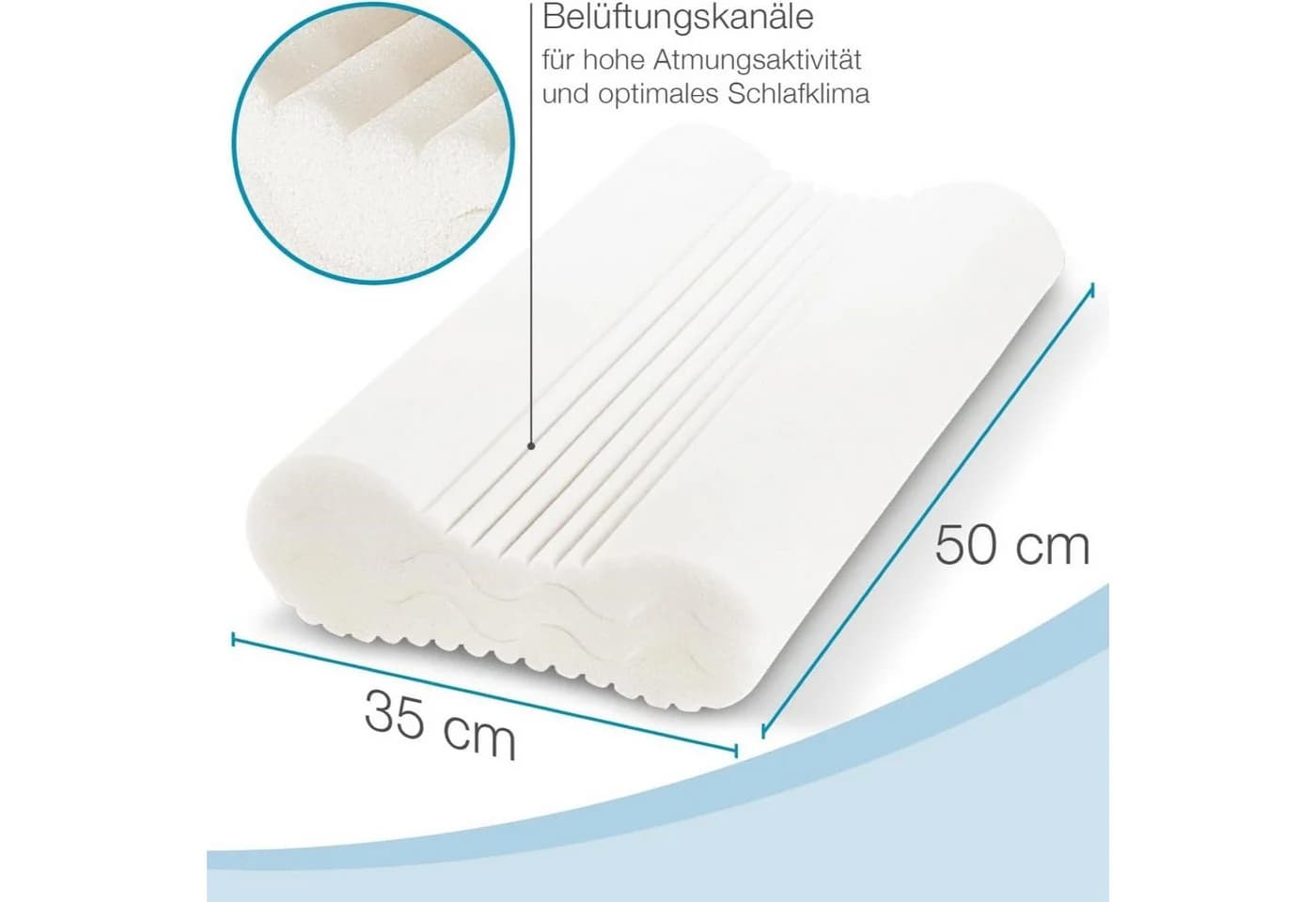Bestschlaf Nackenstützkissen Premium Weiß Anatomische Form - Bild 5