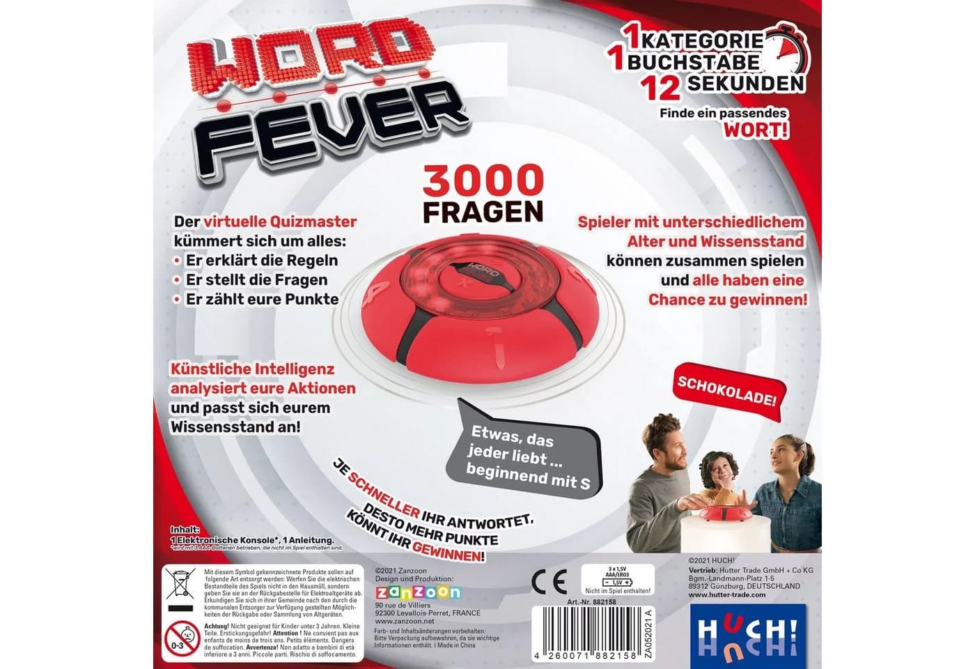 HUCH Word Fever Action-Spiel Bunt für 2-4 Spieler ab 7 Jahren - Bild 3