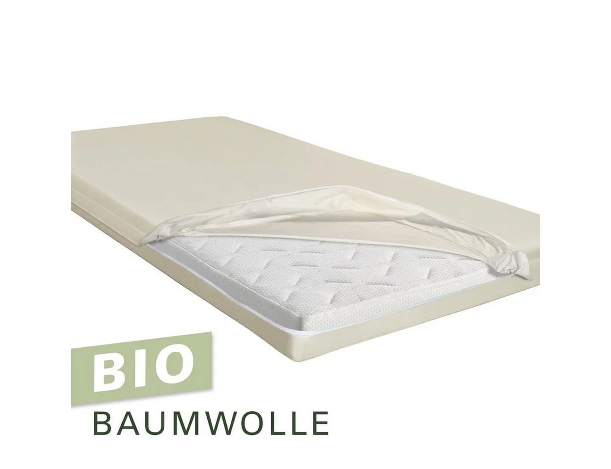 Encasing Bio Cotton Softsan Milbenschutzbezug für Boxspring Topper Bio Baumwolle - Bild 2