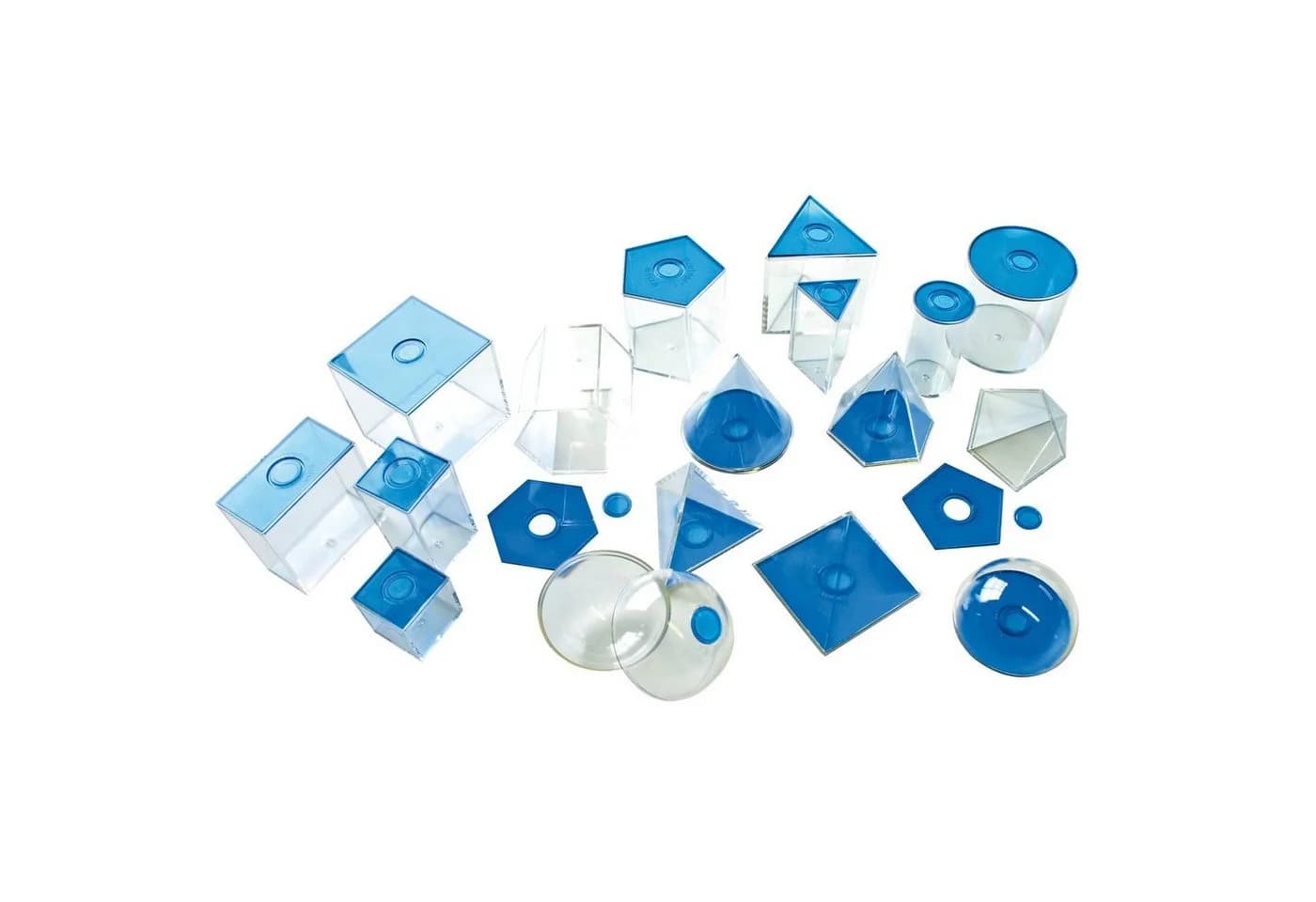 EDUPLAY Lernspielzeug Geometrische Körper, klein, transparent