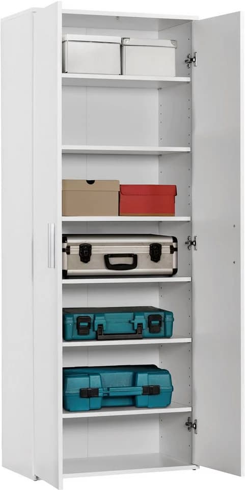 PROCONTOUR Mehrzweckschrank Clara Weiß 2 Türen 6 Böden - Bild 4