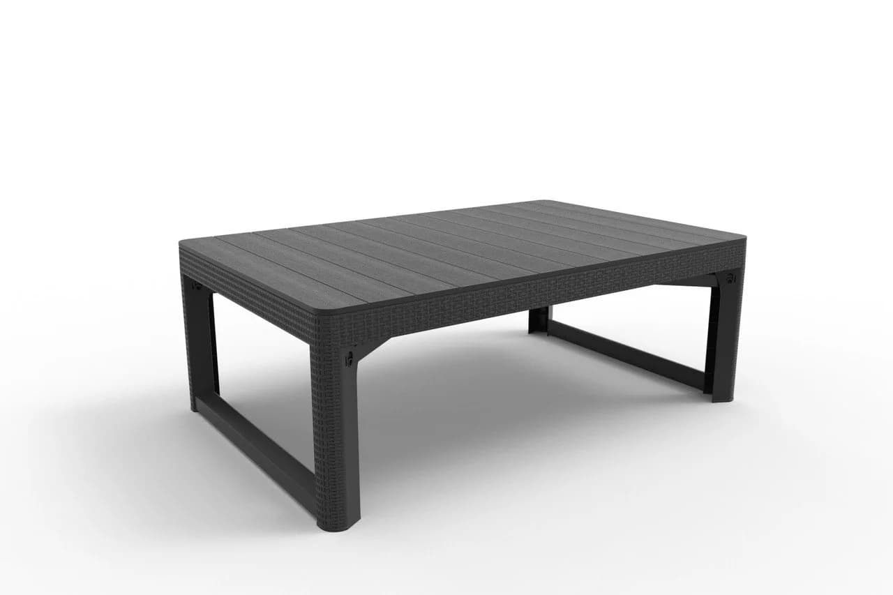 Keter Loungeset Victoria 4-tlg. mit Lyon Tisch Rattanoptik Anthrazit - Bild 4