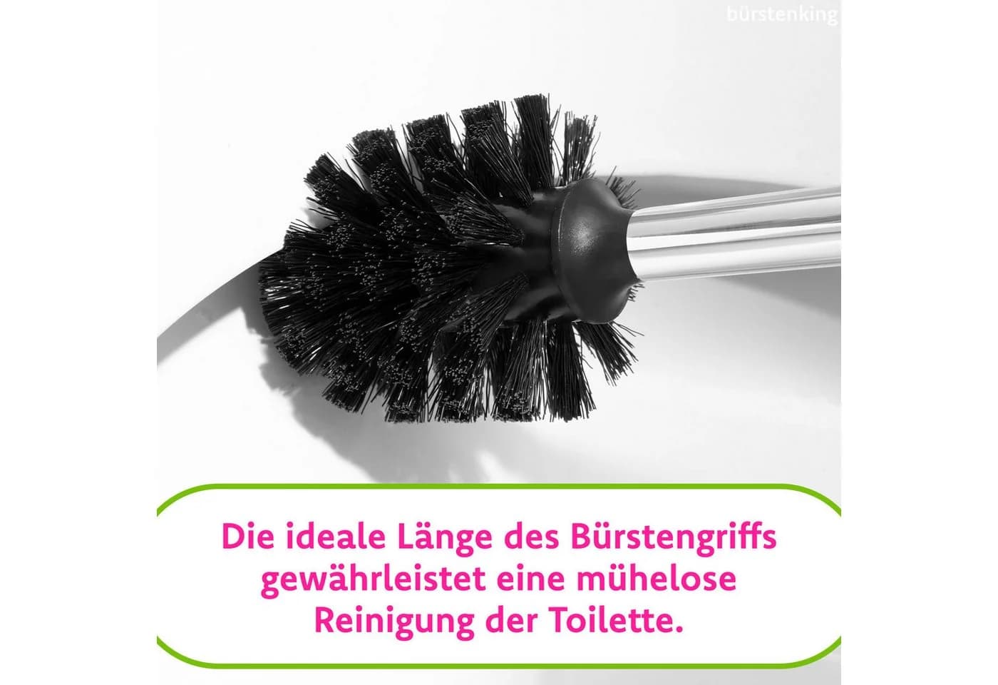 Bürstenking WC-Bürstengriff Edelstahl M12 Gewinde Silber - Bild 3